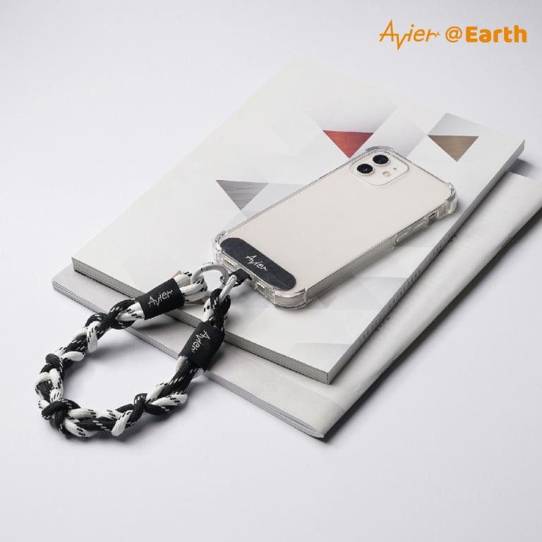 【Avier】 Earth Bracelet 手環 手機掛繩 (黑白)