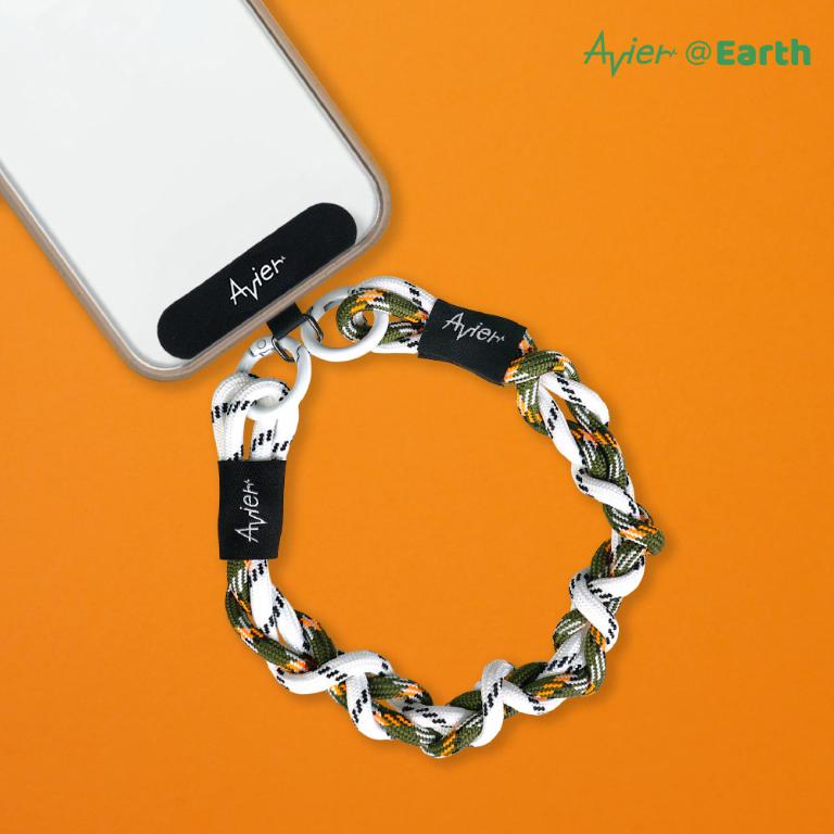 【Avier】 Earth Bracelet 手環 手機掛繩 (白綠)
