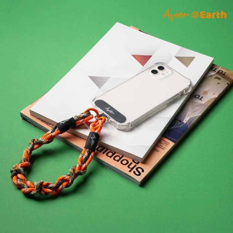 【Avier】 Earth Bracelet 手環 手機掛繩 (橘綠)