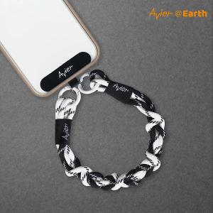 【Avier】 Earth Bracelet 手環 手機掛繩 (黑白)
