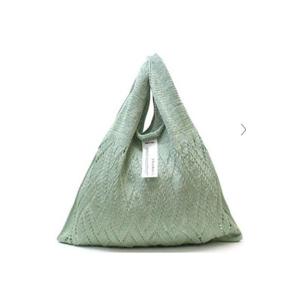 ThinKniT 菱形編織外出包（粉綠色）