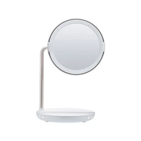 日本recolte 麗克特 Festino LED Fan Mirror 柔光微風化妝鏡 SMHB-032 簡約白