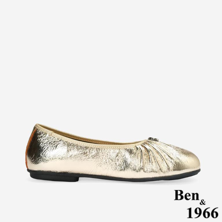 Ben&1966質感金屬牛皮簡約時尚包鞋-金(256261)