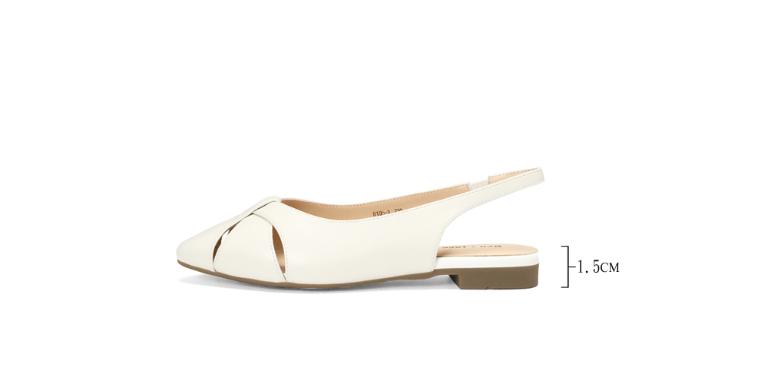 Ben&1966柔軟羊皮舒適優雅後空涼鞋-米白(256242)