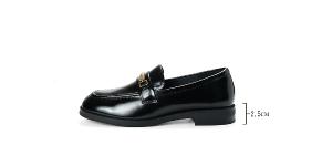 Ben&1966高級牛油皮個性方頭舒適樂福鞋-黑(256121)