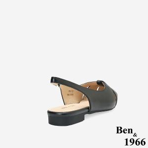 Ben&1966柔軟羊皮舒適優雅後空涼鞋-黑(256241)