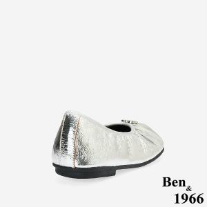 Ben&1966質感金屬牛皮簡約時尚包鞋-銀(256262)