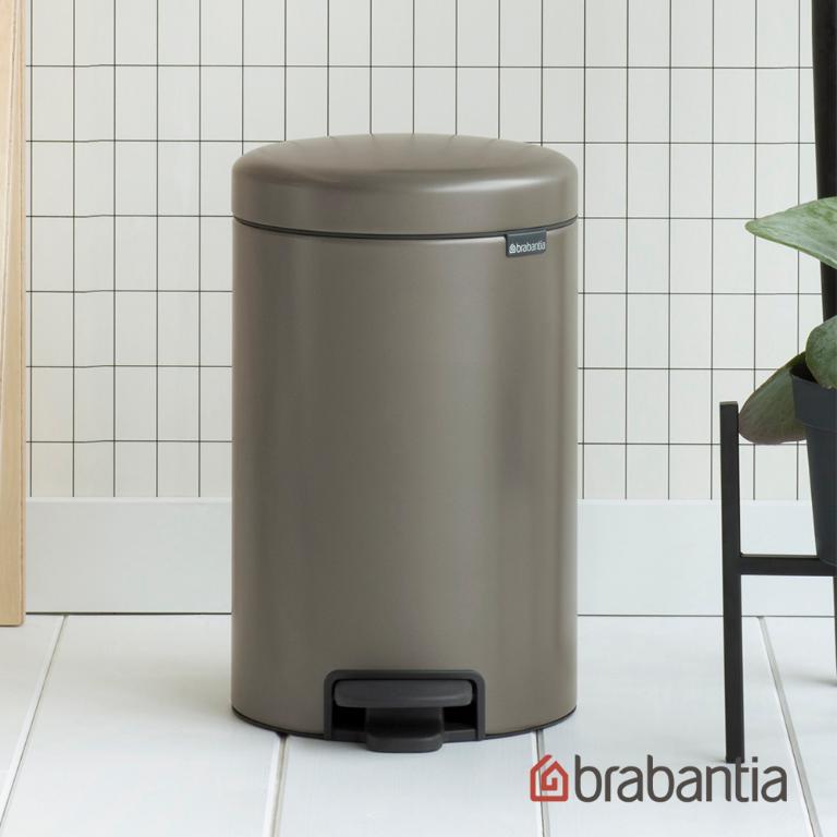 Brabantia NEWICON環保垃圾桶 煤灰褐-12L