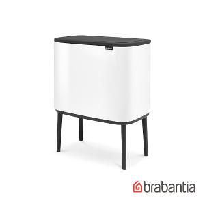 Brabantia BO系列-時尚按壓式垃圾筒11+23L-純淨白