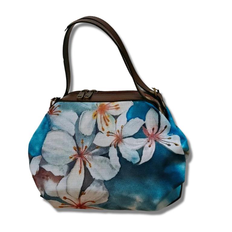 POPCORNGREEN糖果包系列 三用斜背包(S)藝術家聯名-蘭花系列