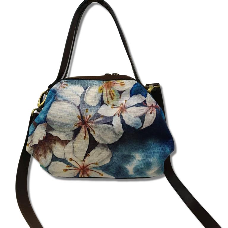 POPCORNGREEN糖果包系列 三用斜背包(S)藝術家聯名-蘭花系列