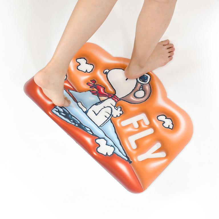 SNOOPY史努比 3D皮革超薄止滑踏墊-享飛