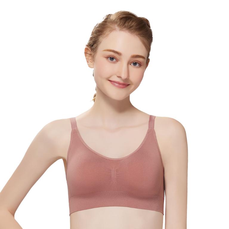 【思薇爾】舒茉希系列M-XXL石墨烯無鋼圈素面無痕短背心(薔薇木)