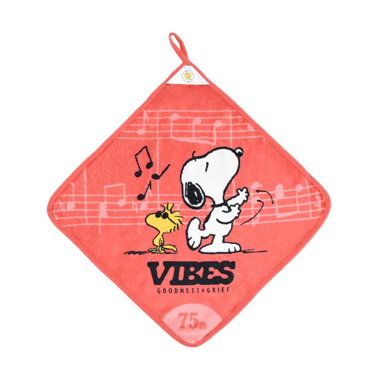 SNOOPY史努比 75週年印花擦拭巾-來跳舞