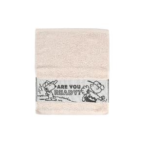 SNOOPY史努比 素色緞檔緹花方巾-棕色