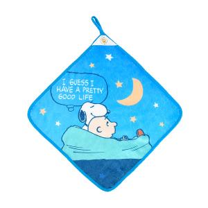 SNOOPY史努比 75週年印花擦拭巾-星空下