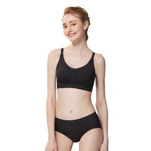 【思薇爾】舒茉希系列M-3XL石墨烯無鋼圈素面無痕短背心(黑色)