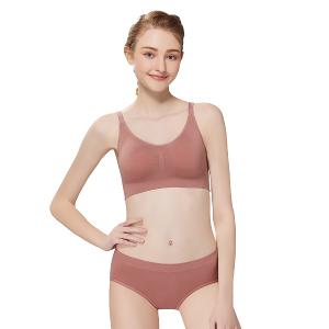 【思薇爾】舒茉希系列M-XXL石墨烯無鋼圈素面無痕短背心(薔薇木)