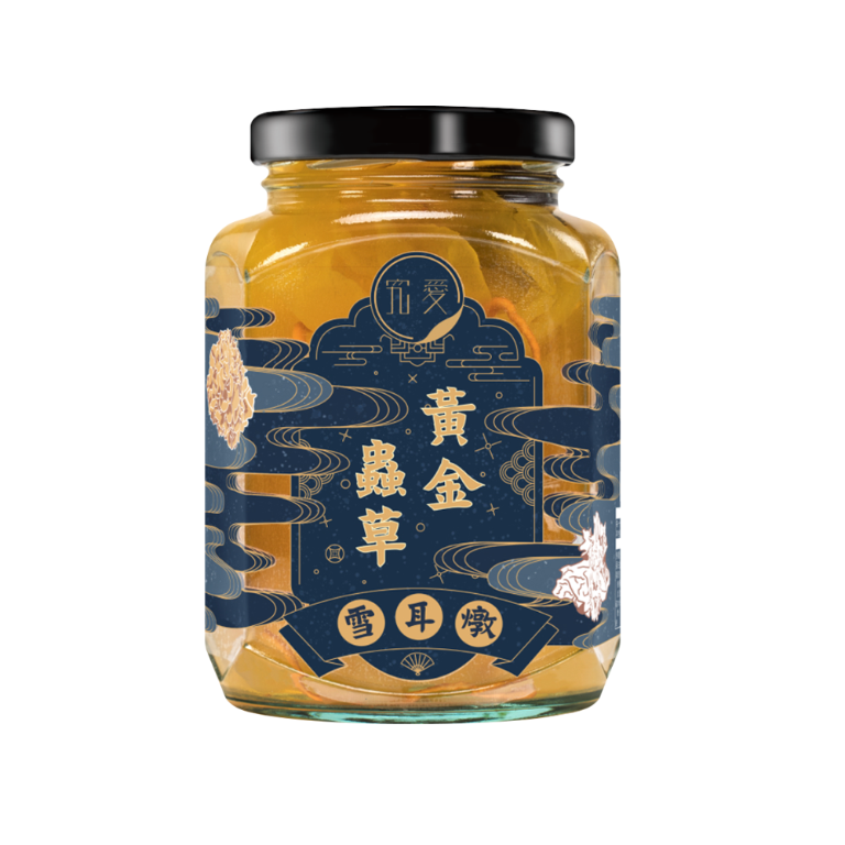 究愛燕窩 情人玫瑰&黃金蟲草極濃雪耳燉精緻禮盒 (380ml x2)