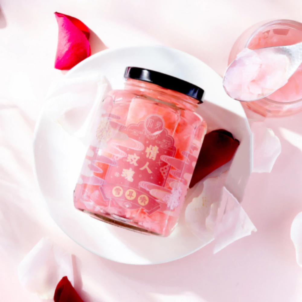 究愛燕窩 情人玫瑰&黃金蟲草極濃雪耳燉精緻禮盒 (380ml x2)