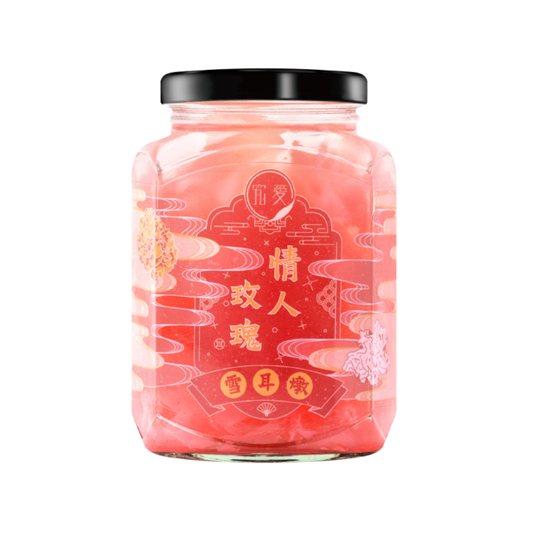 究愛燕窩 情人玫瑰&黃金蟲草極濃雪耳燉精緻禮盒 (380ml x2)