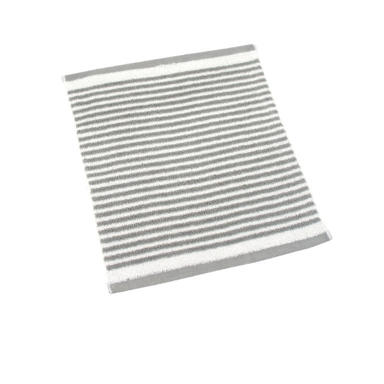 日本認證抗菌防臭時尚橫紋方巾-時尚灰