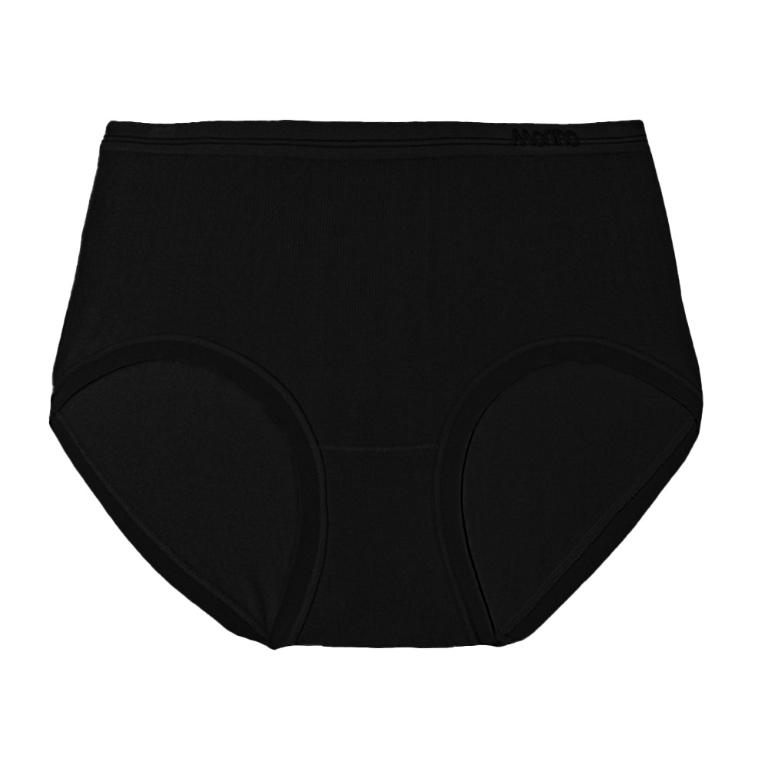摩力諾柔適無縫內褲中高腰-黑色M/L