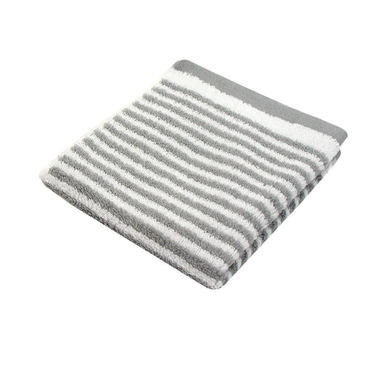 日本認證抗菌防臭時尚橫紋方巾-時尚灰