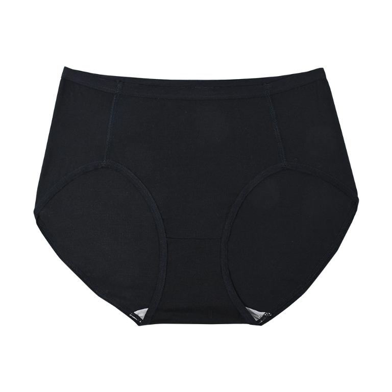 摩力諾天絲棉柔內褲中腰-黑色M/L/XL