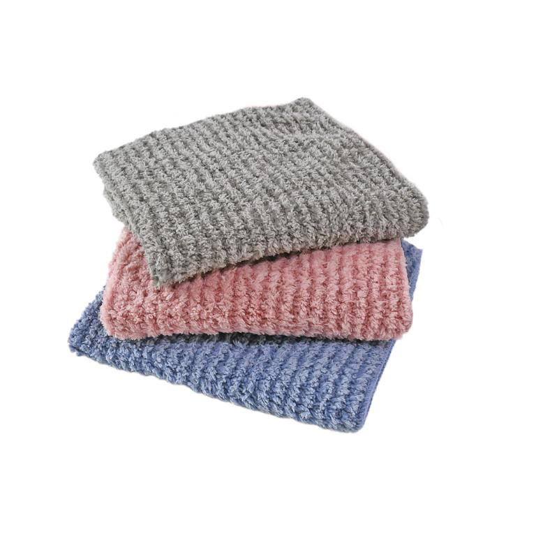 摩力諾超細纖維石墨烯條紋方巾-珊瑚粉