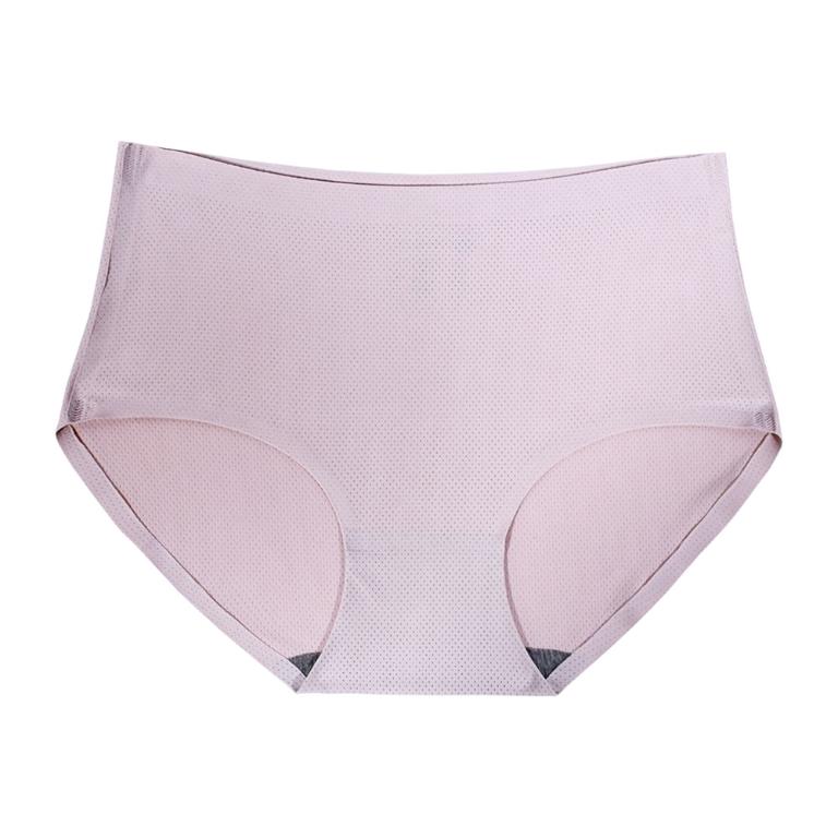 摩力諾透氣無痕內褲中腰-藕粉M/L