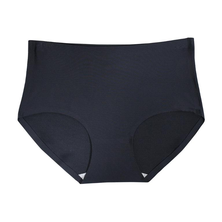 摩力諾透氣無痕內褲中腰-黑色M/L