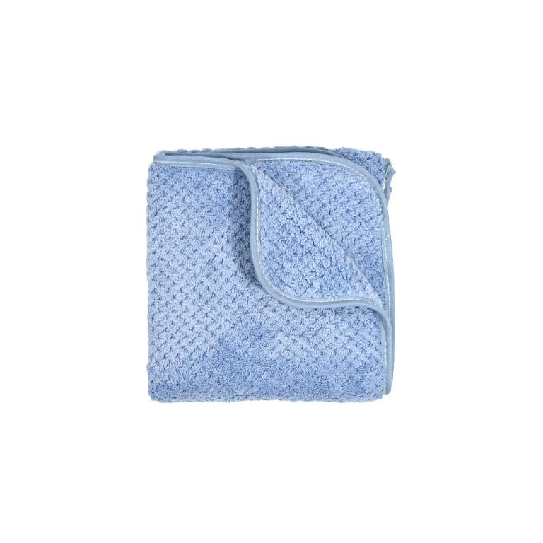 摩力諾超細纖維菱格紋速乾毛巾-澗石藍