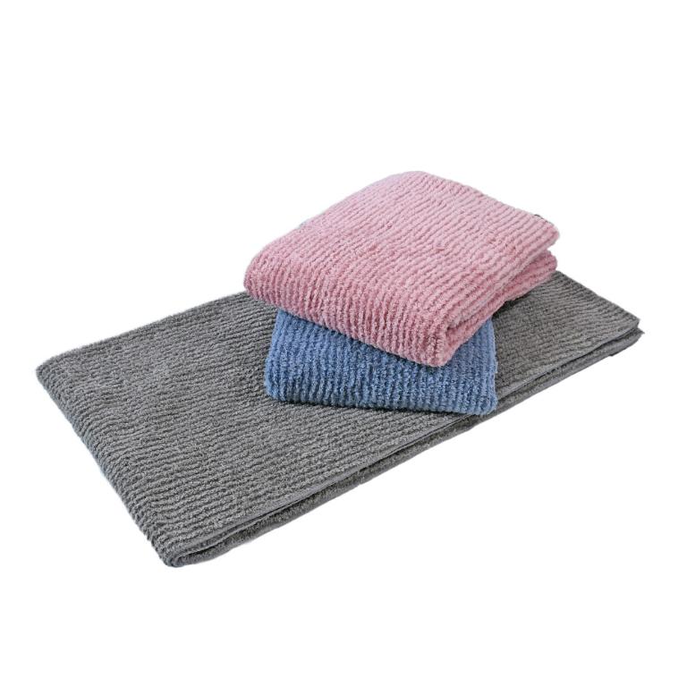 摩力諾超細纖維石墨烯條紋浴巾-珊瑚粉