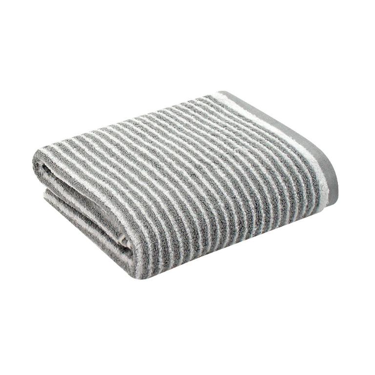日本認證抗菌防臭時尚橫紋浴巾-時尚灰