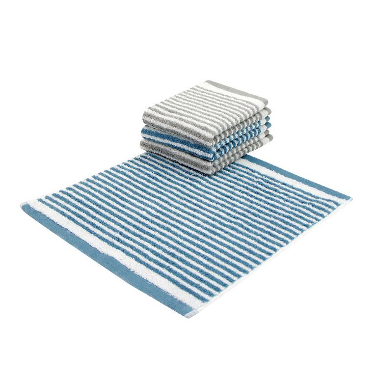 日本認證抗菌防臭時尚橫紋方巾-時尚灰