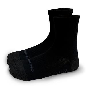 摩力諾石墨烯菱格透氣氣墊3/4長襪L-黑色