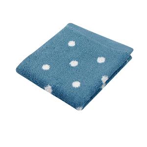日本認證抗菌防臭花漾圓點方巾-深海藍
