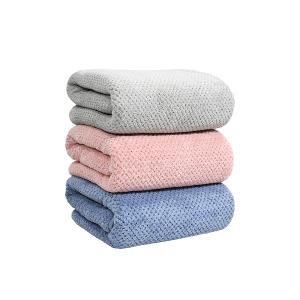 摩力諾超細纖維菱格紋速乾毛巾-珊瑚粉