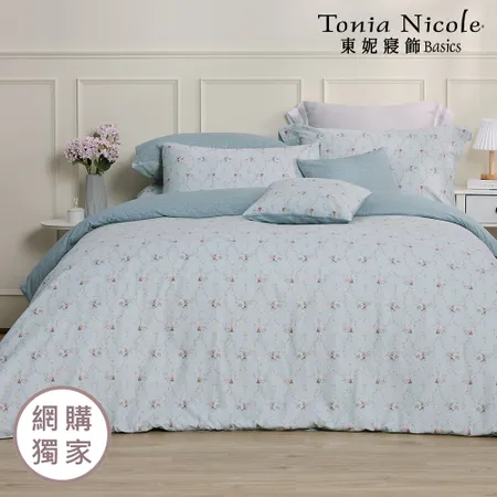 【Tonia Nicole 東妮寢飾】錦繡花境100%精梳棉兩用被床包組(雙人)