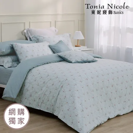 【Tonia Nicole 東妮寢飾】錦繡花境100%精梳棉兩用被床包組(雙人)