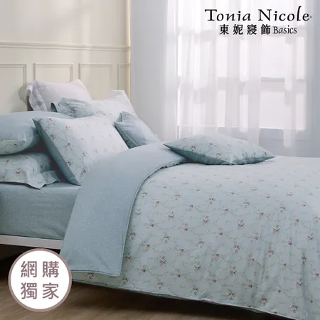 【Tonia Nicole 東妮寢飾】錦繡花境100%精梳棉兩用被床包組(雙人)
