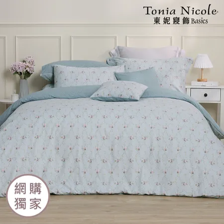 【Tonia Nicole 東妮寢飾】錦繡花境100%精梳棉兩用被床包組(雙人)