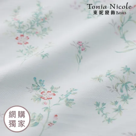 【Tonia Nicole 東妮寢飾】湛藍晨露100%精梳棉兩用被床包組(加大)