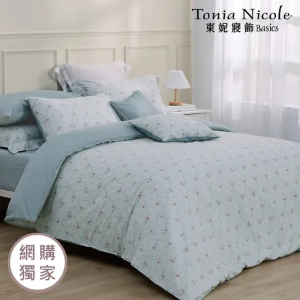 【Tonia Nicole 東妮寢飾】錦繡花境100%精梳棉兩用被床包組(雙人)