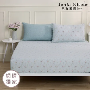【Tonia Nicole 東妮寢飾】錦繡花境100%精梳棉床包枕套組(雙人)