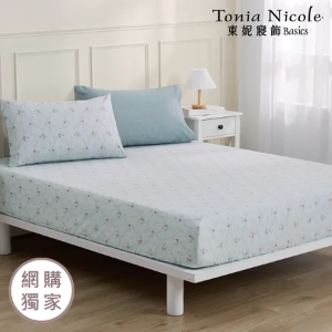 【Tonia Nicole 東妮寢飾】錦繡花境100%精梳棉床包枕套組(雙人)