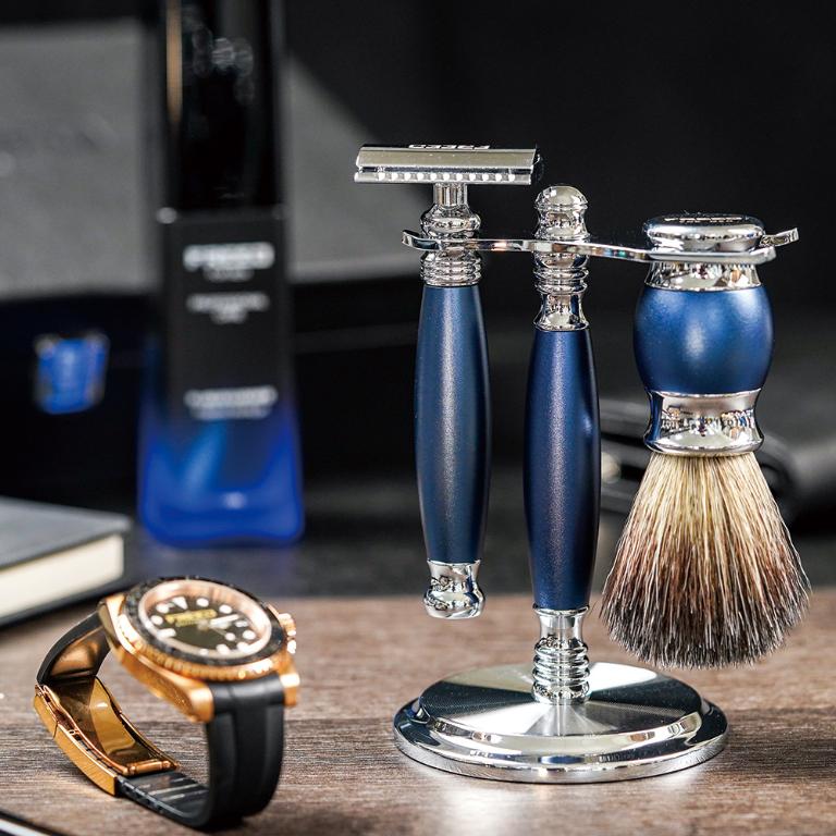 FREED 豪華四件雙刃刮鬍刀禮盒- 時尚藍
