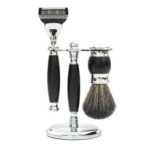 FREED 五刀式刮鬍刀豪華禮盒四件組 -極致黑+客製化刻字服務