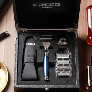 FREED 尊爵四件組禮盒-時尚藍+客製化刻字服務